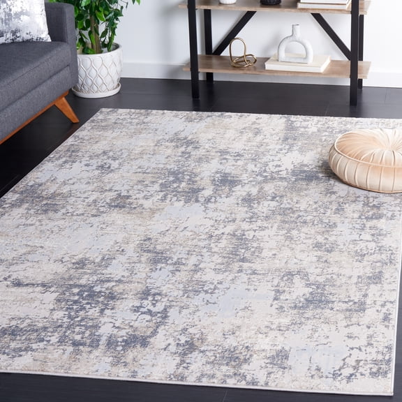 SAFAVIEH Continental Laird Distressed Area Rug, Light Beige/Dark Gray, 5'3" x 7'6"