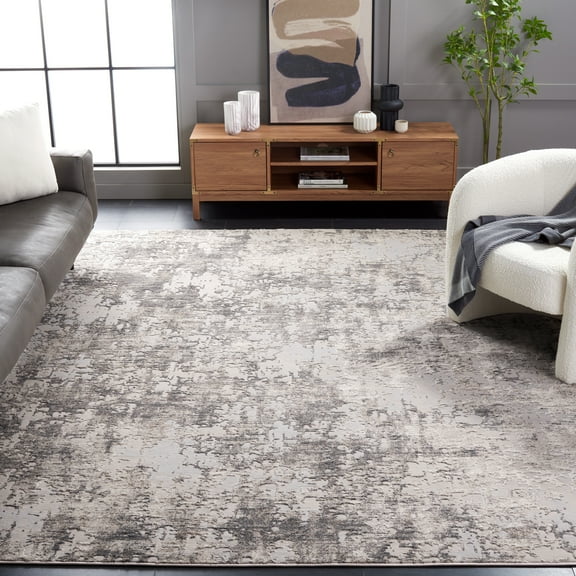 SAFAVIEH Continental Laird Distressed Area Rug, Light Beige/Dark Gray, 8' x 10'