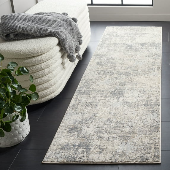 SAFAVIEH Continental Laird Distressed Runner Rug, Light Beige/Dark Gray, 2'2" x 8'
