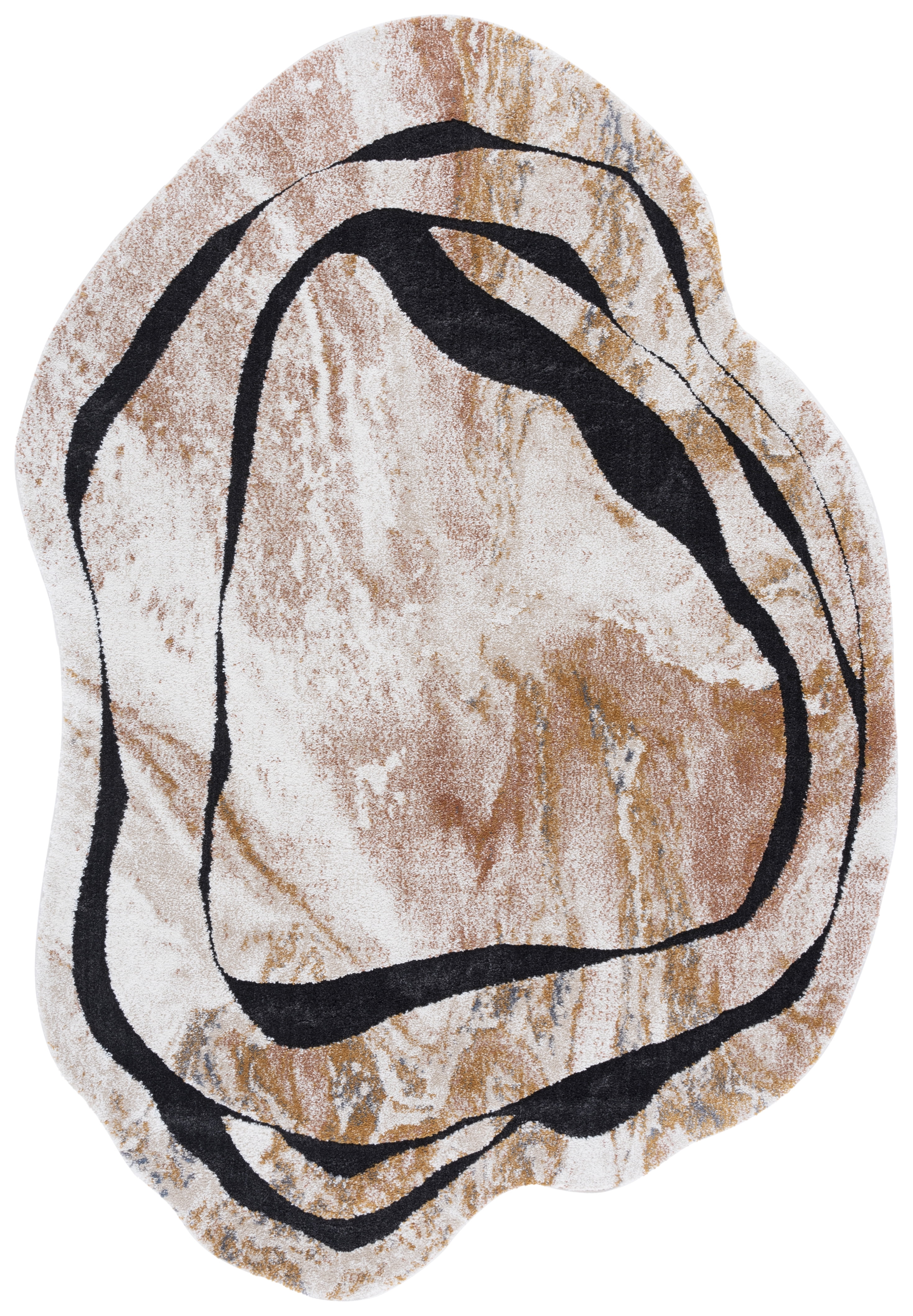 SAFAVIEH Contour Eugene Abstract Area Rug, Rust/Ivory, 8' x 10'