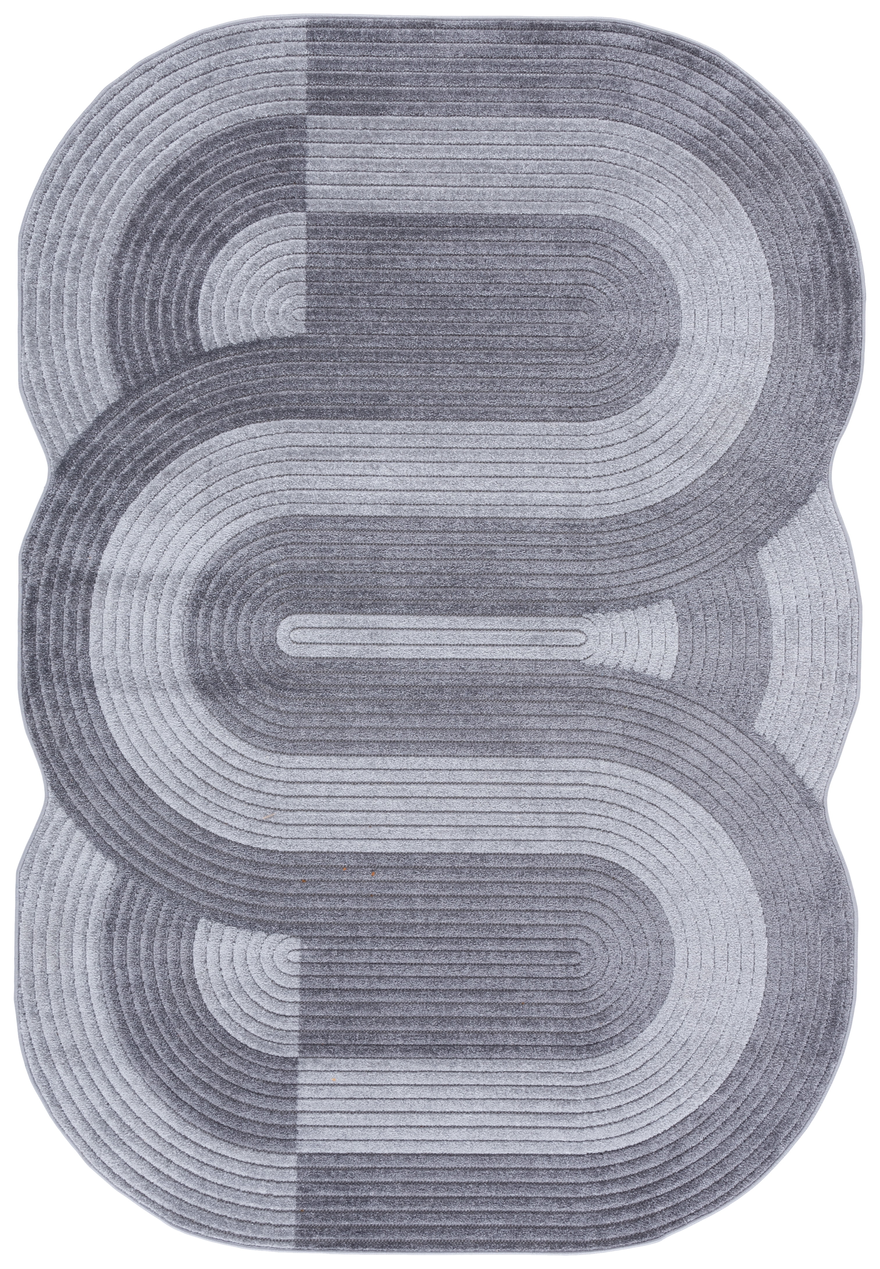 SAFAVIEH Contour Jakov Geometric Area Rug, Grey/Dark Grey, 8' x 10'