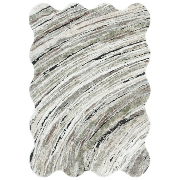 SAFAVIEH Contour Pauletta Abstract Area Rug, Green/Ivory, 8' x 10'