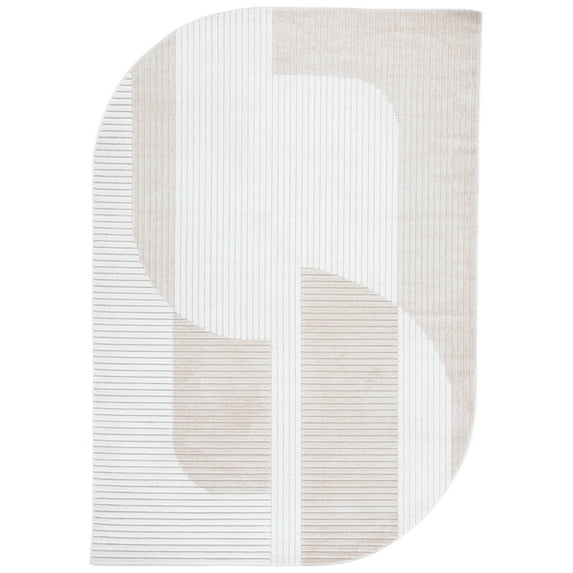 SAFAVIEH Contour Sheeva Geometric Area Rug, Ivory/Beige, 5'3" x 7'6"