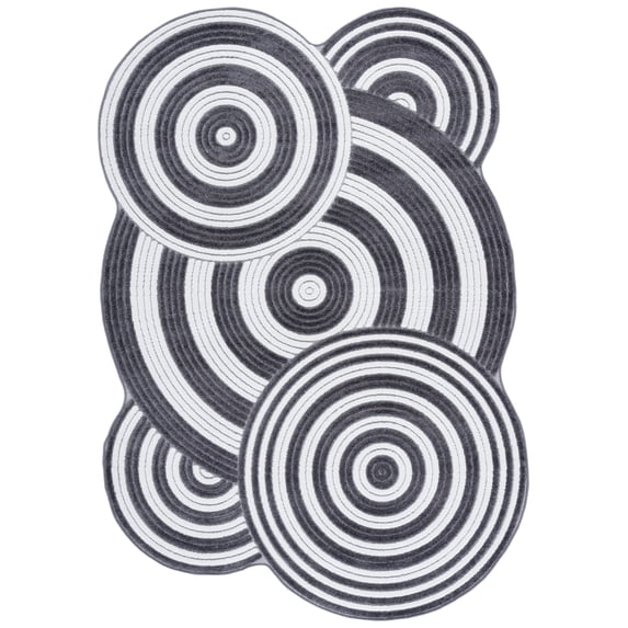SAFAVIEH Contour Sylvia Geometric Area Rug, Ivory/Grey, 5'3" x 7'6"