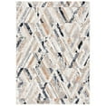 thumbnail image 1 of SAFAVIEH Coppertone Amara Geometric Area Rug, Ivory/Navy, 6'7" x 6'7" Round, 1 of 9