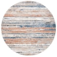thumbnail image 1 of SAFAVIEH Coppertone Grover Striped Area Rug, Ivory/Navy, 6'7" x 6'7" Round, 1 of 7