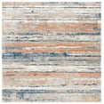 thumbnail image 1 of SAFAVIEH Coppertone Grover Striped Area Rug, Ivory/Navy, 6'7" x 6'7" Square, 1 of 7
