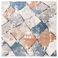 thumbnail image 1 of SAFAVIEH Coppertone Savannah Geometric Area Rug, Ivory/Navy, 6'7" x 6'7" Square, 1 of 7