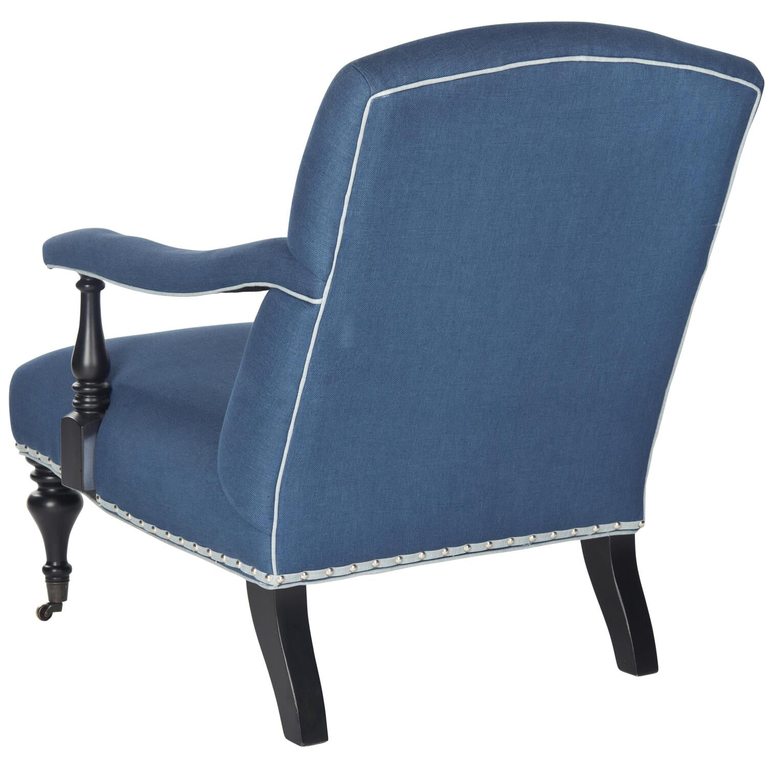 Steel Blue Lawson Accent Chair with Spindle Legs