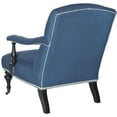 thumbnail image 1 of SAFAVIEH Coral Transitional Linen Arm Chair, Steel Blue, 1 of 5