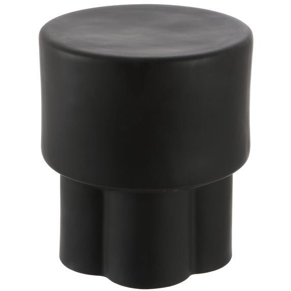 SAFAVIEH Cordiz 14" Transitional Solid Ceramic Garden Stool, Matte Black