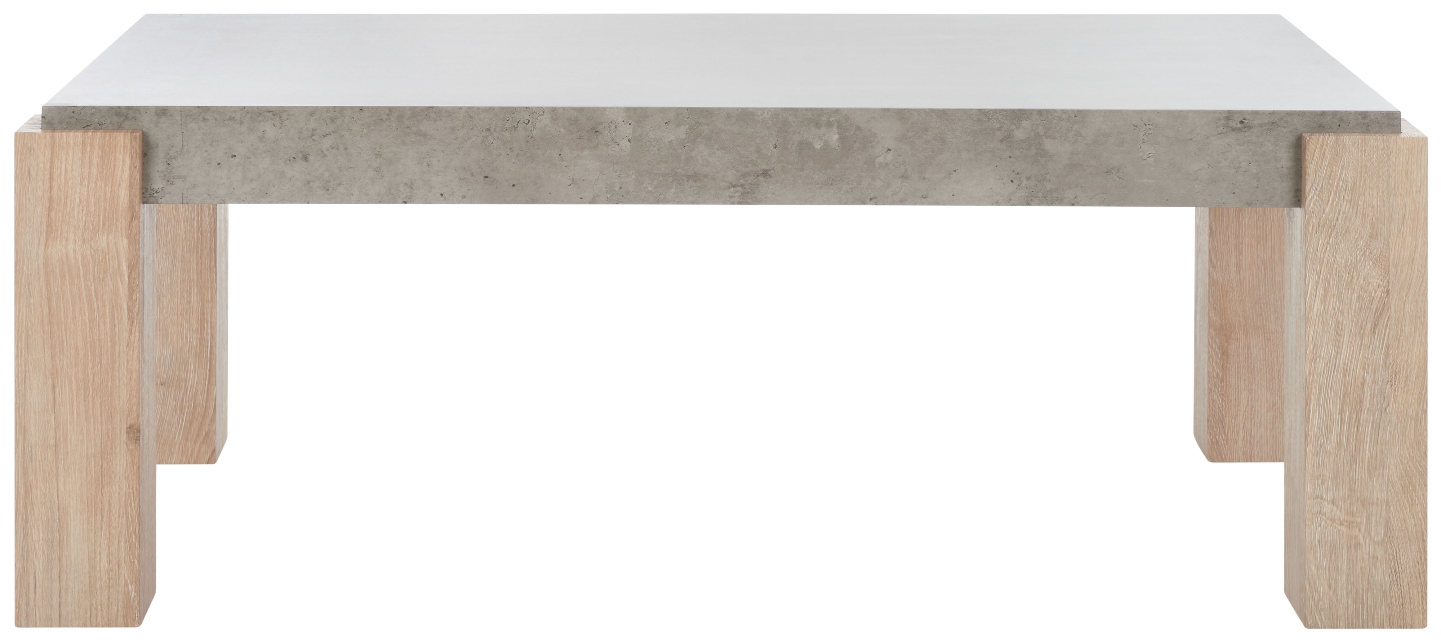 SAFAVIEH Coromio Contemporary Coffee Table, Light Grey/Natural