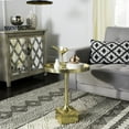 thumbnail image 1 of SAFAVIEH Corvus Contemporary Round Side Table, Antique Brass, 1 of 7