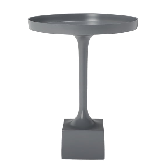 SAFAVIEH Corvus Round End Table, Dark Grey
