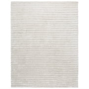 SAFAVIEH 3D Cory Solid Shag Area Rug, Pearl, 8' x 10'