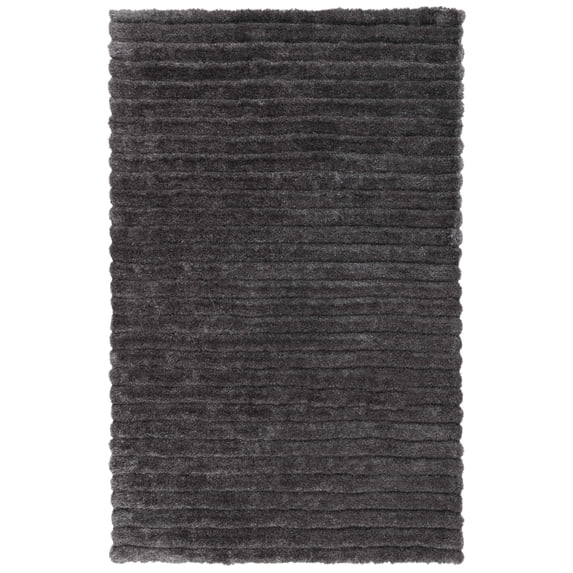 SAFAVIEH 3D Cory Solid Shag Area Rug, Silver, 3'6" x 5'6"