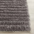thumbnail image 1 of SAFAVIEH Cory Striped Plush Shag Area Rug, Silver, 6' x 6' Square, 1 of 4