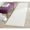 thumbnail image 1 of SAFAVIEH Cory Striped Plush Shag Runner Rug, Pearl, 2'3" x 8', 1 of 3