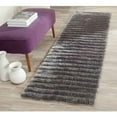 thumbnail image 1 of SAFAVIEH Cory Striped Plush Shag Runner Rug, Silver, 2'3" x 8', 1 of 4