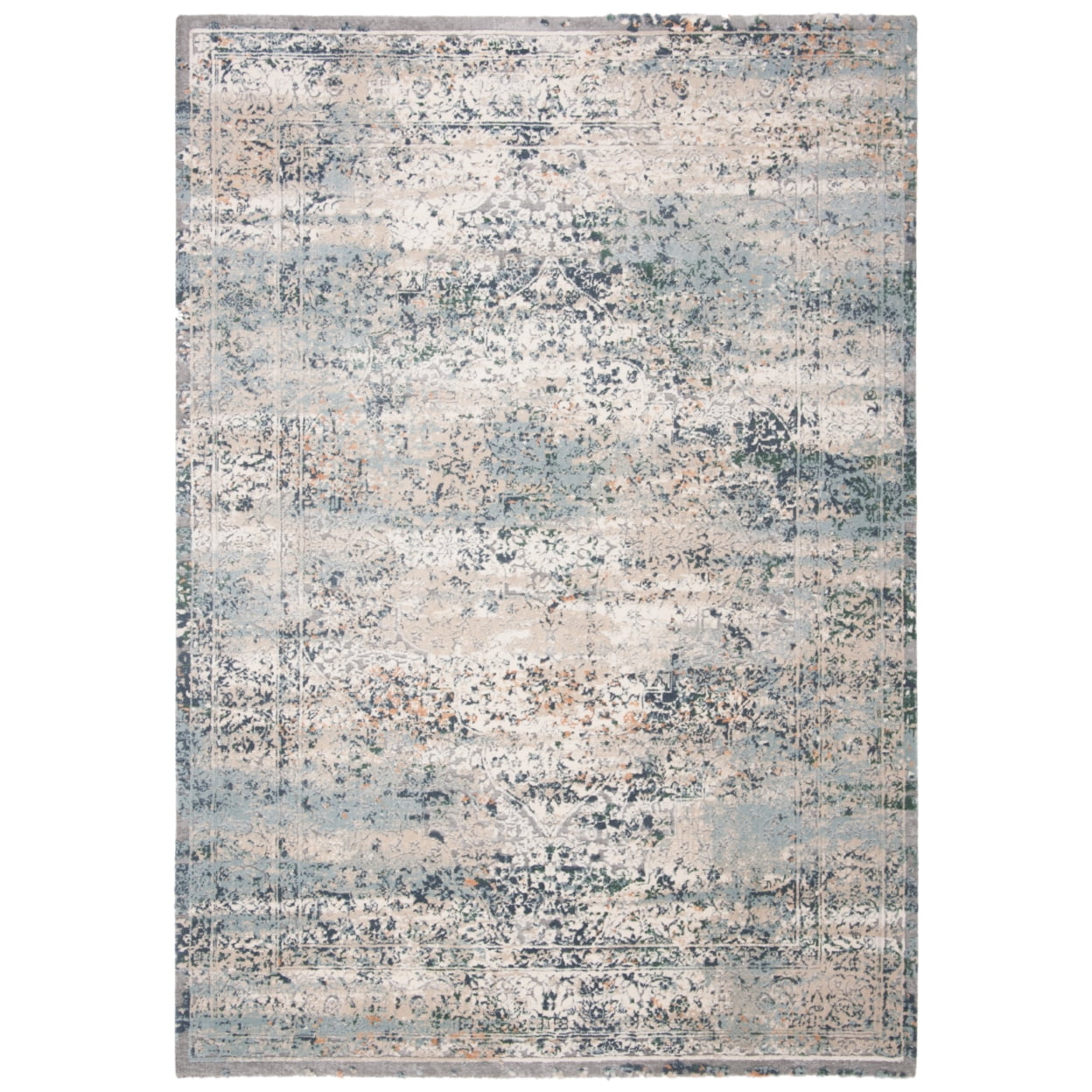 Elegant Vintage Cream & Beige 9' x 12' Hand-Knotted Area Rug