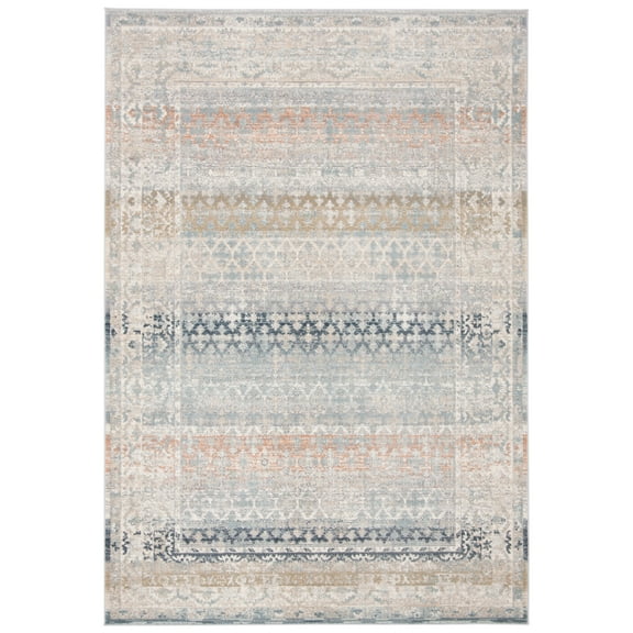 SAFAVIEH Cosmopolitan Kelsang Geometric Runner Rug, Cream/Grey, 2'2" x 8'