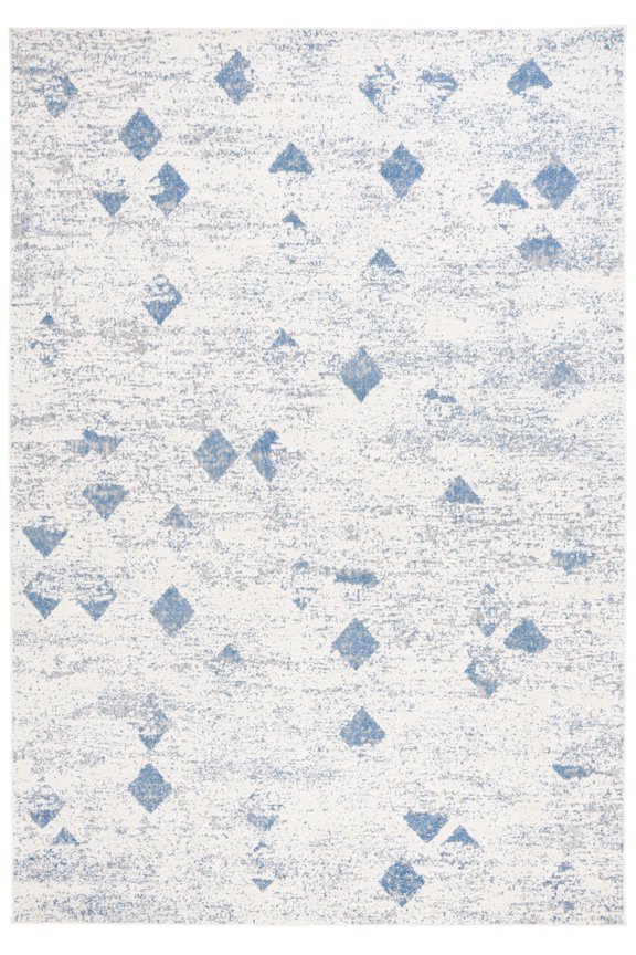 Cottage Azalea Abstract Indoor/Outdoor Area Rug, Blue, 8' x 11'2"