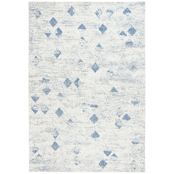 SAFAVIEH Cottage Azalea Abstract Indoor/Outdoor Area Rug, Blue, 9' x 12'