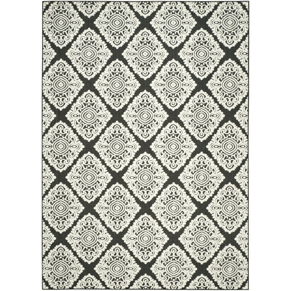 SAFAVIEH Cottage COT907E Anthracite / Cream Rug