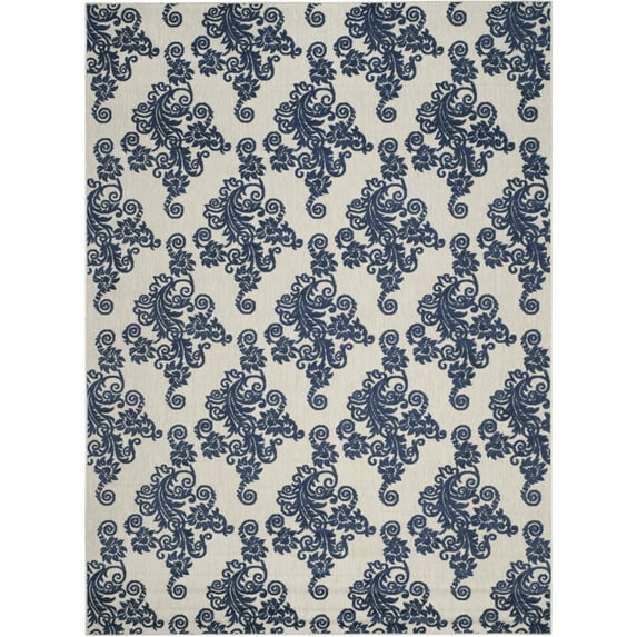 SAFAVIEH Cottage COT909B Light Grey / Royal Blue Rug