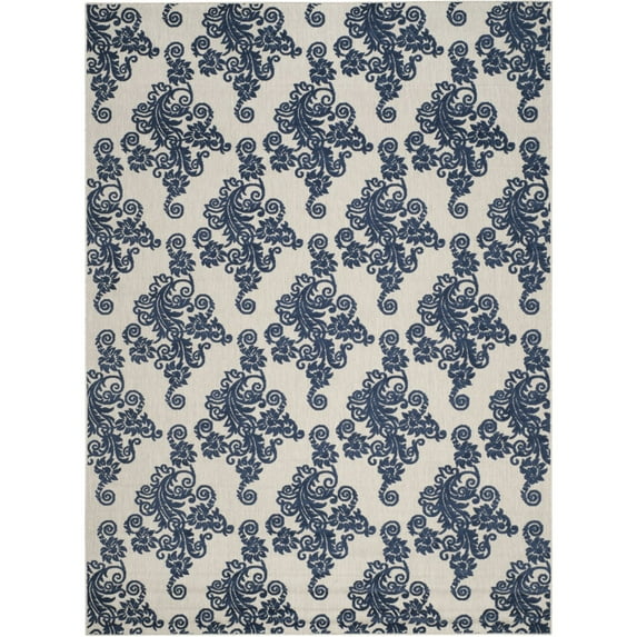 SAFAVIEH Cottage COT909B Light Grey / Royal Blue Rug