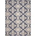 thumbnail image 1 of SAFAVIEH Cottage Damjan Geometric Floral Indoor/Outdoor Area Rug Navy/Cream, 8' x 11'2", 1 of 10
