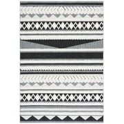 SAFAVIEH Cottage Fitzroy Geometric Indoor/Outdoor Area Rug, Ivory/Black, 4' x 6'