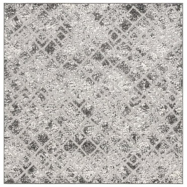 SAFAVIEH Cottage Jytte Geometric Indoor/Outdoor Area Rug, Grey, 6'7" x 6'7" Square