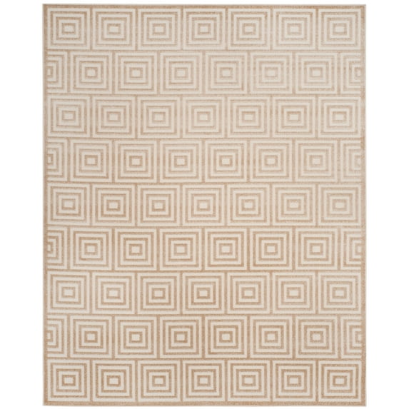 SAFAVIEH Cottage Laraine Geometric Indoor/Outdoor Area Rug Cream, 8' x 11'2"
