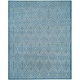 thumbnail image 1 of SAFAVIEH Cottage Laraine Geometric Indoor/Outdoor Area Rug Cream/Light Blue, 9' x 12', 1 of 8