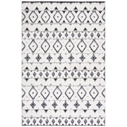 SAFAVIEH Cottage Leptis Geometric Indoor/Outdoor Area Rug, Ivory/Dark Grey, 5'3" x 7'7"