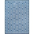 thumbnail image 1 of SAFAVIEH Cottage Lorin Geometric Chevron Indoor/Outdoor Area Rug Ivory/Blue, 6'7" x 9'6", 1 of 8