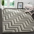 thumbnail image 1 of SAFAVIEH Cottage Maria Geometric Lines Indoor/Outdoor Area Rug Dark Grey/Light Grey, 5'3" x 7'7", 1 of 7