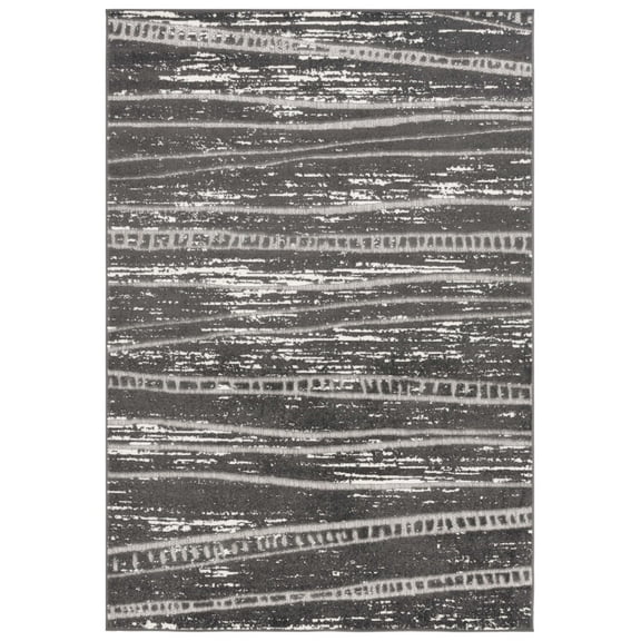 SAFAVIEH Cottage Neville Geometric Indoor/Outdoor Area Rug, Grey, 8' x 11'2"