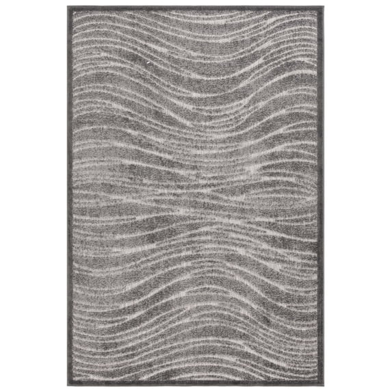 SAFAVIEH Cottage Tayler Geometric Indoor/Outdoor Area Rug, Grey, 8' x 11'2"