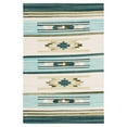 thumbnail image 1 of SAFAVIEH Cotton Kilim Faris Southwestern Cotton Area Rug, Aqua/Ivory, 8' x 10', 1 of 2