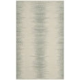 thumbnail image 1 of SAFAVIEH Cotton Kilim Kilim Chevron Cotton Area Rug, Dark Green/Ivory, 4' x 6', 1 of 7