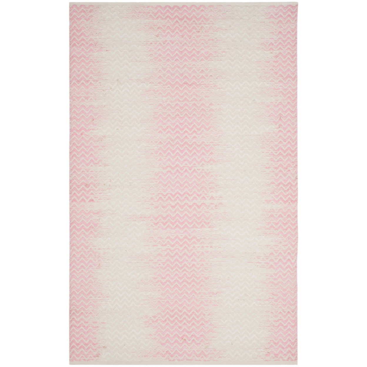 Ivory Rectangular Flat Woven Wool Rug, 4' x 6'