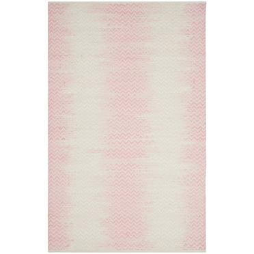 SAFAVIEH Cotton Kilim KLC121E Light Pink / Ivory Rug