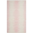 thumbnail image 1 of SAFAVIEH Cotton Kilim Kilim Chevron Cotton Area Rug, Light Pink/Ivory, 5' x 8', 1 of 7