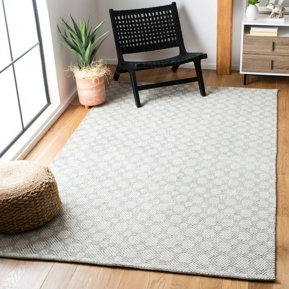 SAFAVIEH Cotton Kilim KLC222B Handwoven Grey / Ivory Rug