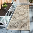 thumbnail image 1 of Safavieh Courtyard Abel Geometric Indoor/Outdoor Runner Rug, Beige/Dark Beige, 2'7" x 8'2", 1 of 8