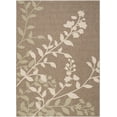 thumbnail image 1 of SAFAVIEH Courtyard Abraham Floral Indoor/Outdoor Area Rug, Brown/Beige, 4' x 5'7", 1 of 4