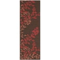 thumbnail image 1 of SAFAVIEH Courtyard Abraham Floral Indoor/Outdoor Runner Rug, Chocolate/Red, 2'3" x 6'7", 1 of 5