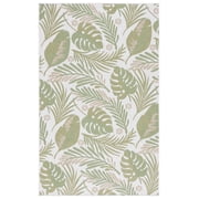 Safavieh Courtyard Adair Botanical Indoor/Outdoor Area Rug, Ivory/Green, 5'3" x 7'7"
